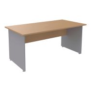 Bureau droit Sirius 160 x 80 cm hêtre/alu