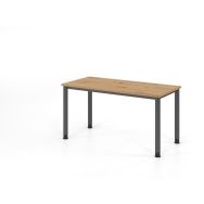 Bureau droit à 4 pieds ronds - 140x67 cm - Hammerbacher