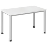 Bureau droit pieds ronds 120 cm - Hammerbacher