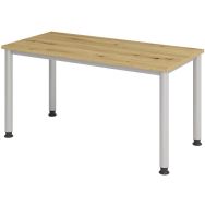 Bureau droit pieds ronds 140 cm - Hammerbacher