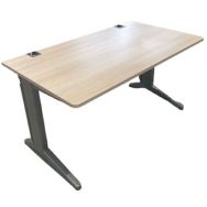 Bureau droit reconditionné - Bois 140x80x74 - Pied métal