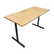 Bureau droit reconditionné 150x75x76 - Bois et métal