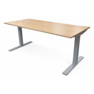 Bureau droit simple reconditionné - 160 x 80cm - Chêne clair