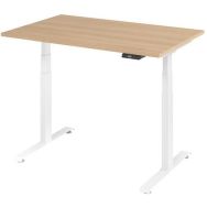 Bureau électrique 120x80cm Chêne/Blanc