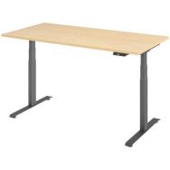 Bureau électrique 160 x 80 cm Érable/Graphite