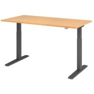 Bureau électrique Série XMKA 160cm hêtre/anthra
