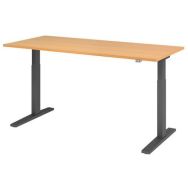 Bureau électrique Série XMKA 180cm hêtre/anthra
