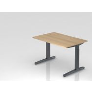 Bureau rectangulaire XB - Plateau chêne - 120x80 cm - Hammerbacher