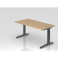 Bureau rectangulaire XB - Plateau chêne - 160x80 cm - Hammerbacher