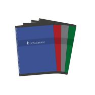 CONQUERANT Cahier 24x32cm Grands Carreaux Seyès 100 Pages Reliure Intégrale Couverture Carte Coloris Assortis