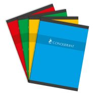CONQUERANT Cahier 24x32cm Uni 96 Pages Agrafées Couverture Carte Coloris Assortis