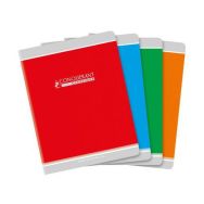 CONQUERANT Cahier Classique 17x22cm Grands Carreaux Seyès 96 Pages Agrafées Couverture Carte Recyclée Coloris Assortis