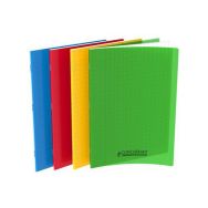 CONQUERANT Cahier Classique 24x32cm Grands Carreaux Seyès 48 Pages Agrafées Couverture Polypro Coloris Assortis