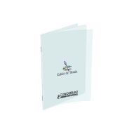 CONQUERANT Cahier Dessin Classique 24x32cm Réglure Unie Blanche 96 Pages Agrafées Couverture Polypro Incolore