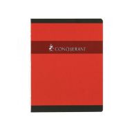 CONQUERANT Cahier de Devoirs 17x22cm Grands Carreaux Seyès 48 Pages Agrafées Couverture Carte Coloris Assortis