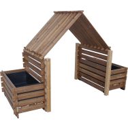 Cabane végétalisée réhaussée