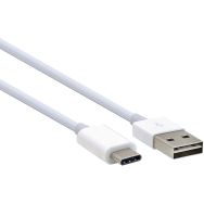 Câble data USB-A 2.0 réversible vers USB Type C - Blanc - Moxie