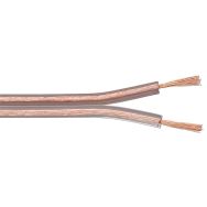 Câble haut parleur 2x2,5mm Transparent 100 m - MicroConnect