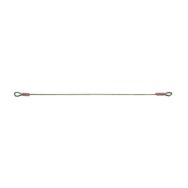 Cable inox 1 brin - 2 boucles cossées - manchonnées