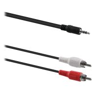 Cable jack 3.5 mm male vers 2 RCA male - TNB