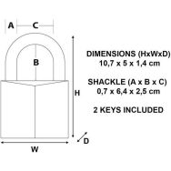 Cadenas à clés en laiton massif - 150EURDLJ - Master Lock