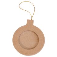 Cadre boule ronde de Noël à suspendre 9,5cm (Lot de 20)