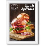 Cadre clic-clac aluminium - coin pointu blanc A4 - Manutan