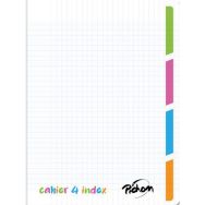 Cahier 4 en 1 polypro incolore 4 sections 24x32cm seyes 70g