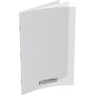 Cahier 90 g 48 pages 5x5 format 24x32 cm polypropylène incolore