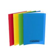 Cahier Conquérant Classique agrafé A4 96 pages 90g grands carreaux seyès Assorti Polypro