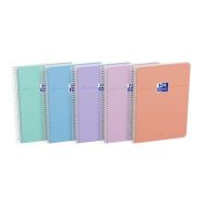 Cahier Oxford Smart Spirale 155x215 160P Q5/5 assorti Pastel