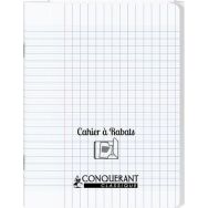 Cahier avec rabats 96 pages seyes, format 17x22 cm Polypropylène - incolore