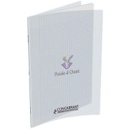 Cahier de poésie piqûre couverture polypropylène blanche translucide 48 pages 24x32 cm