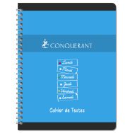 Cahier de texte hélicoïdal couleur 70g 17x22 cm 124 pages seyes