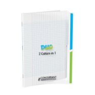 Cahier duo '2 en 1' couverture polypropylène piqûre 96 pages seyes 90g 24x32cm