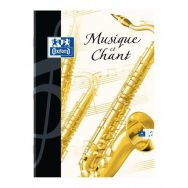 Cahier musique 17x22 cm 24 pages musique - 24 pages seyes 90g couverture pelliculée