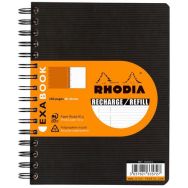 Cahier recharge Exabook reliure intégrale A5+, ligné+cadre