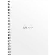 Cahier reliure intégrale ligné + marge et cadre en-tête - Rhodia