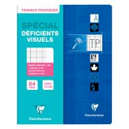 Cahier travaux pratiques pour déficients visuels 17 x 22 cm