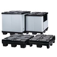 Caisse-palette pliable Mega Pack - 1 côté rabattable - Walther Faltbox