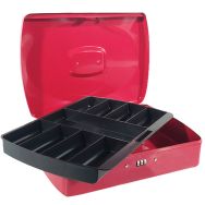 Caisse à monnaie avec fermeture à code Rouge