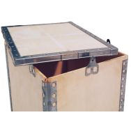 Caisse contreplaqué avec 1 couvercle et 1 couvercle de fond 800x600x600mm