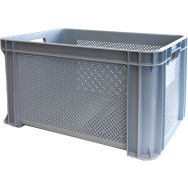 Caisse finement ajourée-545x390x300mm-Gris-45 L