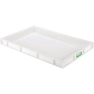 Caisse pleine biosourcé 600 x 400 x 55 mm 9 L - blanc