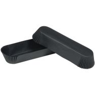 Caissette ovale noir en polystyrène - 105x40x25 mm