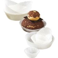 Caissette pâtissière en papier silisé blanc - diamètre 70