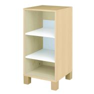 Caisson 2 étagères Confetti avec pieds - bouleau/blanc