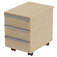 Caisson Mobile 3 tiroirs 43 x 60 ht 59 cm clair