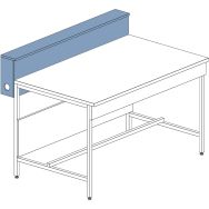 Caisson dosseret et tablette HPL - 150x335mm - Asem