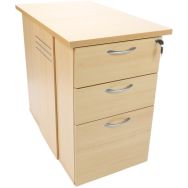 Caisson hauteur bureau Quatuor profondeur 60 cm Hêtre/alu Hêtre